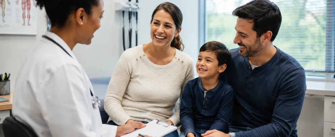 Family getting care at somaform health in Tewskbury